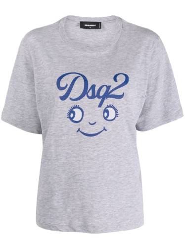 smiley logo-print T-shirt